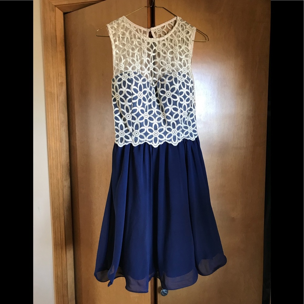 Semi formal navy and gold